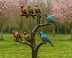 Bronzen vogels op tak - Doika