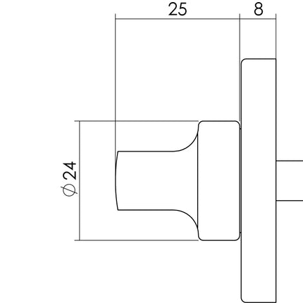 Intersteel Rosette WC/Badschloss rund Nickel