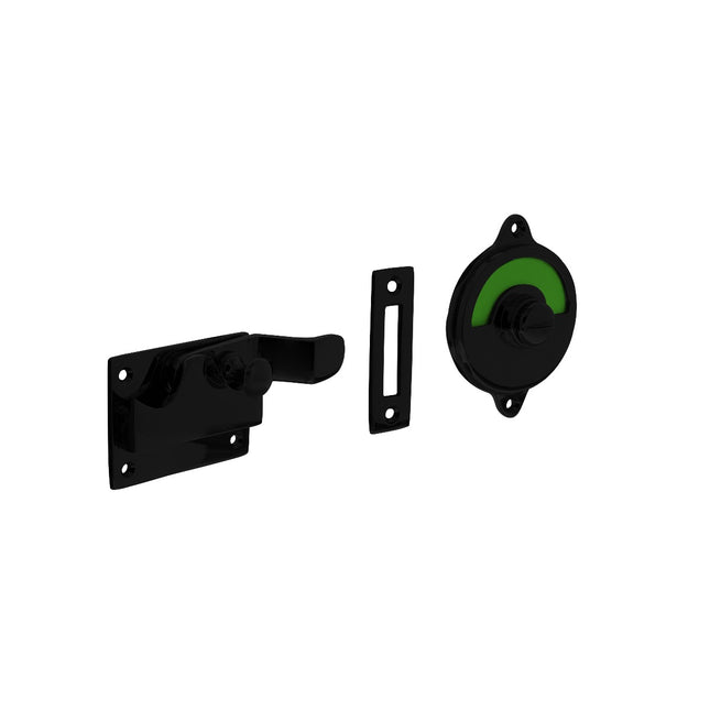 Intersteel WC chevauchement avec coude rouge/vert noir mat