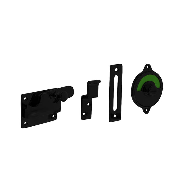 Intersteel WC trop-plein plat rouge/vert noir mat