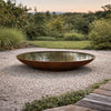 Grote ronde cortenstaal waterschaal 100x13,4 cm