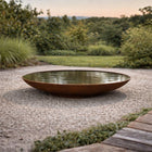 Grote ronde cortenstaal waterschaal 100x13,4 cm