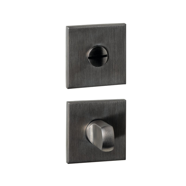 Serrure WC encastrée Intersteel 53x53x6mm avec goupille 6-8mm PVD anthracite