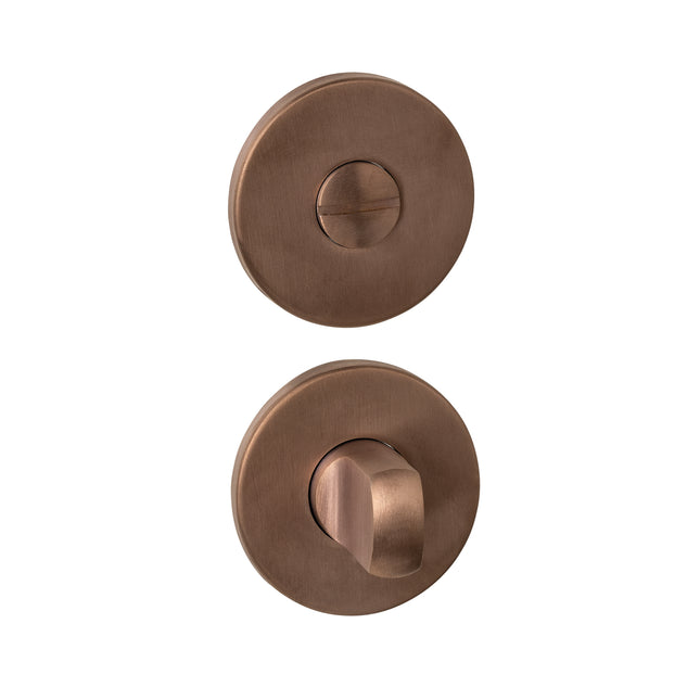 Serrure WC encastrée Intersteel ø52x6mm avec goupille 6-8mm bronze PVD