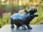 Bronzen beeld Hippo 12x7x20cm