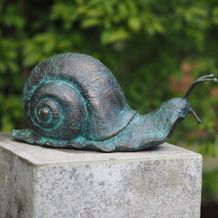 Bronzen beeld Slak 17x14x36cm
