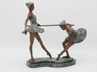 Bronzen beeld 2 Ballerina's 31x12x33cm
