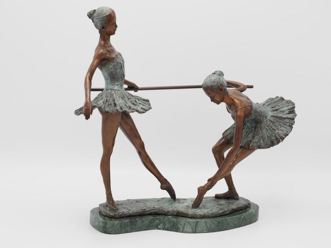 Bronzen beeld 2 Ballerina's 31x12x33cm
