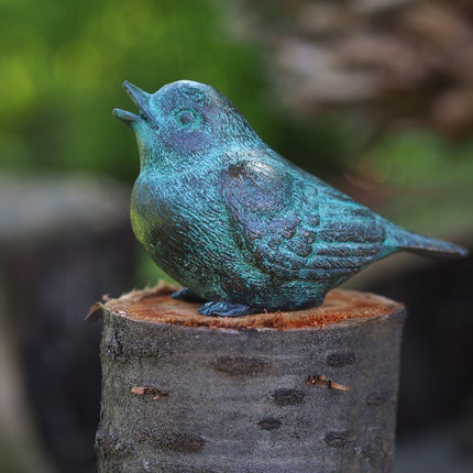 Bronzen beeld Vogel 8x6x12cm