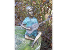 Bronzen beeld Jongen met gitaar 19x14x11cm