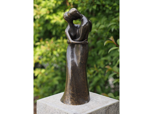 Bronzen beeld Modern liefdespaar 48x18x16cm