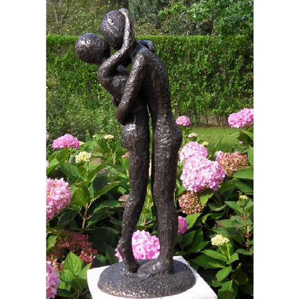 Bronzen beeld Modern liefdespaar 48x19x20cm
