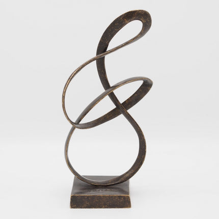 Bronzen beeld Abstract sculptuur 'Eternity' 29x14x10cm