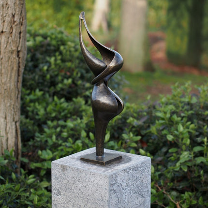 Bronzen beeld Abstract sculptuur 52x11x18cm