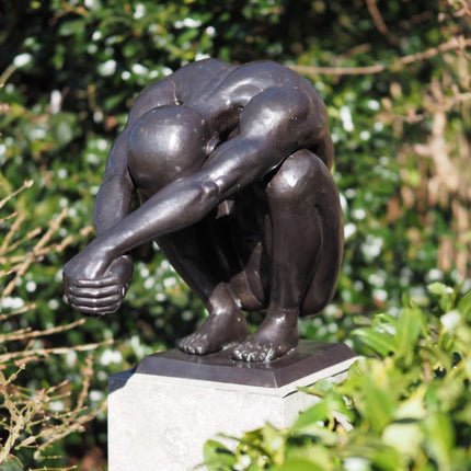 Bronzen beeld Duiker 49x30x63cm 21kg