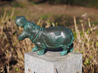 Bronzen beeld Nijlpaard 25x13x36cm
