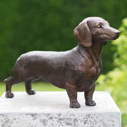 Bronzen beeld Tekkel 18x8x30cm