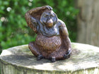 Bronzen beeld Orang oetan 16x10x14cm