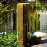 GARDD Stopcontact paaltje cortenstaal met grondanker 8x5x35cm (DxBxH)