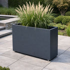 GARDRA Polyester plantenbak met wielen 110x40x110 cm - Zwartgrijs (RAL 7021)