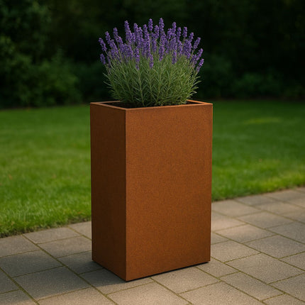 Geroba Artesa cortenstalen plantenbak Rechthoek 60x40x100cm 39kg