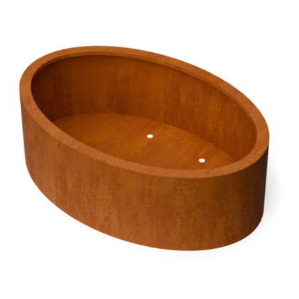 Geroba Ovalu cortenstalen plantenbak 120x80x40 cm 49kg