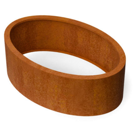 Geroba Ovalu cortenstalen plantenbak zonder bodem 120x80x40 cm 37kg