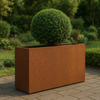 Geroba Artesa cortenstalen plantenbak rechthoek 150x30x80cm 57kg