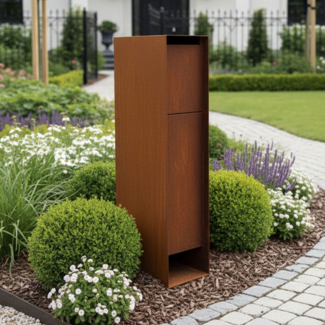 Geroba Boîte aux lettres colis Pakun Acier Corten