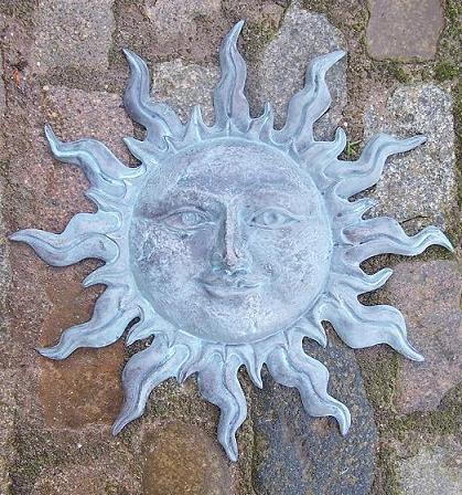 Bronzen beeld Kleine groene zon 45x3x45cm