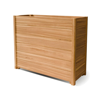 Langwerpige Hardhouten plantenbak met poten 100x40x81 cm