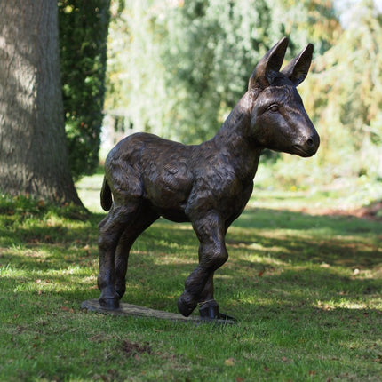 Bronzen beeld Ezel veulen 93x30x90cm 26kg