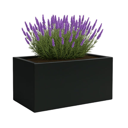 Polyester plantenbak 120x50x60 cm - Gitzwart (RAL 9005)