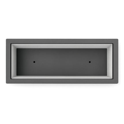 Jardinière en polyester GARDRA 90x25x80 cm - Noir-gris (RAL 7021)