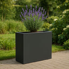 Polyester plantenbak 90x25x80 cm - Zwartgrijs (RAL 7021)