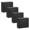 Practo Garden Brievenbussen Calgary mat zwart  | Set van 4 stuks