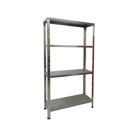 Practo Metalen opbergrek 150x75x30 cm – 4 legborden – Galva