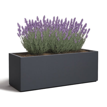 Polyester plantenbak 158x45x52.5 cm - Zwartgrijs (RAL 7021)