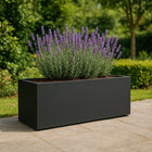 Polyester plantenbak 158x45x52.5 cm - Zwartgrijs (RAL 7021)