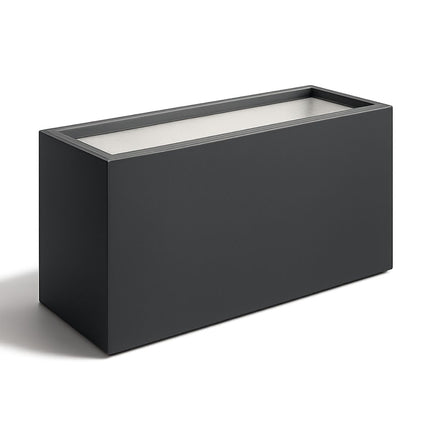 Polyester plantenbak 120x30x60 cm - Gitzwart (RAL 9005)