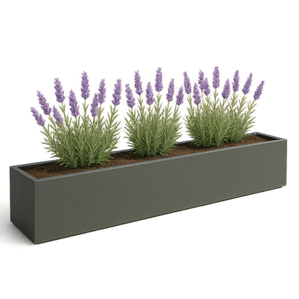 Polyester plantenbak 230x50x40 cm - Zwartgrijs (RAL 7021)