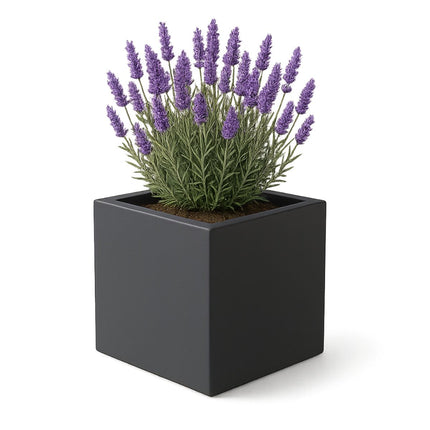 Polyester plantenbak 40x40x40 cm - Zwartgrijs (RAL 7021)