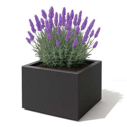 Polyester plantenbak 60x60x40 cm - Zwartgrijs (RAL 7021)