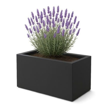 Polyester plantenbak 80x40x40 cm - Zwartgrijs (RAL 7021)