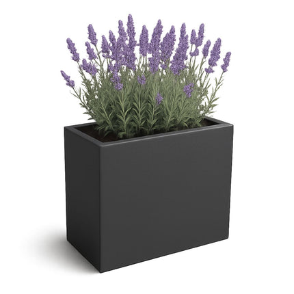 Polyester plantenbak 45x30x50 cm - Zwartgrijs