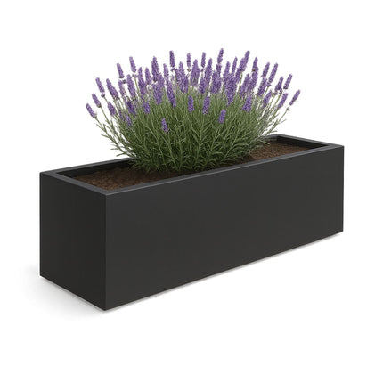 Polyester plantenbak 200x50x60 cm - Zwartgrijs (RAL 7021)