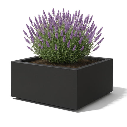 Polyester plantenbak 120x120x40 cm - Zwartgrijs (RAL 7021)