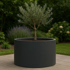 Polyester plantenbak Ø 100x60 cm - Zwartgrijs (RAL 7021)