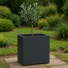 Polyester plantenbak 45x30x50 cm - Zwartgrijs