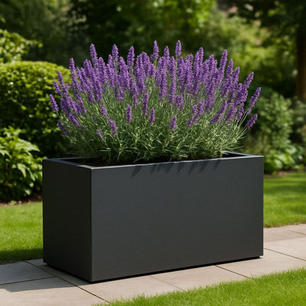 Polyester plantenbak 100x50x50 cm - Zwartgrijs (RAL 7021)